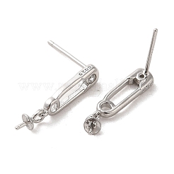 Антикоррозийное серебро 925 пробы с кубическим цирконием серьги-гвоздики&nbsp;STER-Z007-10P