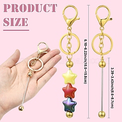 10 шт. брелок из сплава с бусинами для изготовления ювелирных изделий своими руками&nbsp;KEYC-YW0001-28B