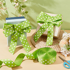 Лента из полиэстера в крупный горошек&nbsp;OCOR-WH0112-002B