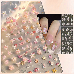 5 шт. 5 стиля с цветочным узором самоклеящиеся наклейки для ногтей для домашних животных&nbsp;MRMJ-SP0001-24