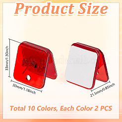 20 Stück 10 Farben Kunststoff-Fotopapier-Bastelklammern&nbsp;AJEW-GA0009-87