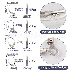 4 paio di 4 stile 925 elementi per orecchini a leva in argento sterling&nbsp;FIND-PJ0001-30