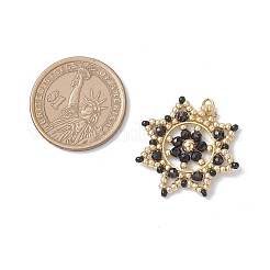 3 шт. подвески-снежинки из двухцветного стеклянного бисера&nbsp;PALLOY-MZ00953