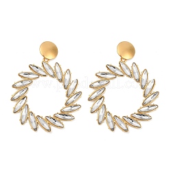 Orecchini pendenti in vetro e acciaio inossidabile 304 per donna&nbsp;EJEW-M095-09G-02