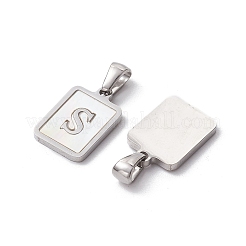 Muschelanhänger aus Edelstahl 304 mit Pavé-Fassung&nbsp;STAS-G327-01P-S