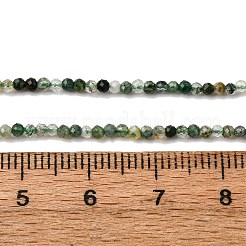 Природные моховой агат бисер нитей&nbsp;G-A129-2mm-01A