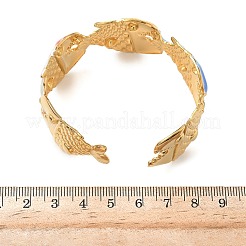 Браслеты-манжеты из нержавеющей стали Ocean 304 с эмалью для женщин&nbsp;LS-BJEW-F518-02B-G