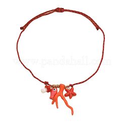 Collane estive in cordoncino di cotone con ciondolo a forma di fungo&nbsp;FS-WGEA949-01