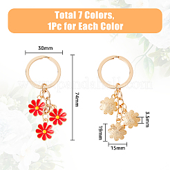 7шт 7 цвета симпатичный эмалированный брелок&nbsp;KEYC-DC0001-05