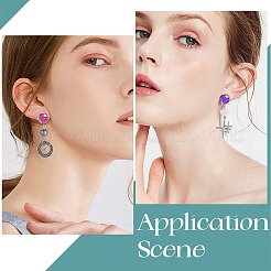 202 supports de boucles d'oreilles en acier inoxydable&nbsp;STAS-SP0001-91C