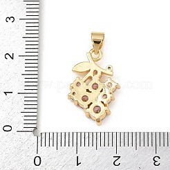 Pendentifs en laiton zircon cubique pavé&nbsp;X1-KK-F919-28G-01