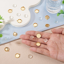 12 шт. латунная подвеска-кабошон&nbsp;KK-TA0003-10B