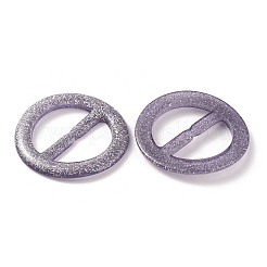 Fibbie tonde piatte in resina&nbsp;CRES-WH0013-15E
