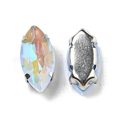 Occhio di cavallo moka fluorescente (mi) cucire su strass&nbsp;GGLA-R043-01A-P01