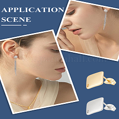 12 шт. фурнитура для сережек-гвоздиков из нержавеющей стали 304&nbsp;STAS-LP0001-88