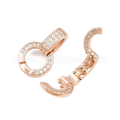 Placcatura a cremagliera 925 micro pavé di zirconi trasparenti rinforzati con barre accorcianti in argento sterling&nbsp;LS-STER-H105-05RG