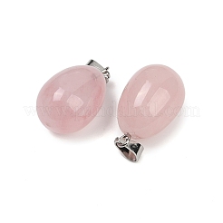Природного розового кварца подвески&nbsp;G-U018-01P-B