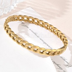 Bracciali rigidi a cerniera con catena intrecciata in acciaio inossidabile 304&nbsp;SA-CBAB92B-11G