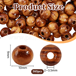 360 шт. Бусины из натурального дерева&nbsp;WOOD-OC0004-29C