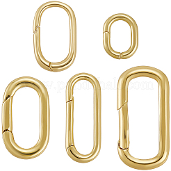 5 шт. 5 стиля латунных пружинных затворных колец&nbsp;KK-SC0006-34