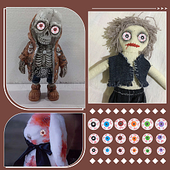 180 шт. 18 стиля аксессуара для глаз из смолы с кукольными глазками&nbsp;DIY-PH0029-66