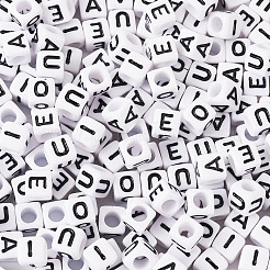 500шт 5 стильные белые акриловые бусины&nbsp;SACR-BY0001-01