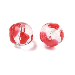 Perle di vetro smaltato trasparente&nbsp;GLAA-P078-01A-09