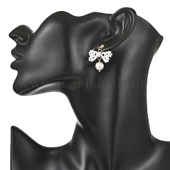 Boucles d'oreilles pendantes en perles de verre et perles de nacre&nbsp;EJEW-MZ00766-02