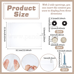 Прозрачные акриловые держатели для именных карточек&nbsp;AJEW-WH0481-59B