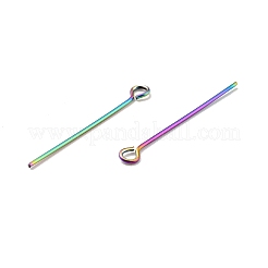 Placcatura ionica (ip) perni ad occhiello in acciaio inossidabile 304&nbsp;LS-STAS-E156-01M-01