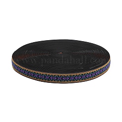 Cordon/bande élastique plate en polyester brodée de style ethnique&nbsp;OCOR-WH0079-97B