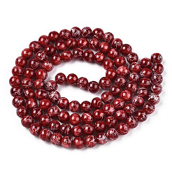 Perle tonde di vetro da trafila&nbsp;GLAD-WH0001-01-15