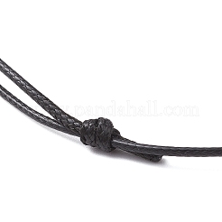 Fabrication de collier en cordon polyester ciré réglable&nbsp;AJEW-JB01308-02