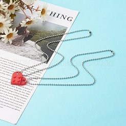 Ожерелья с подвесками из полимерных строительных блоков&nbsp;NJEW-JN03533-02