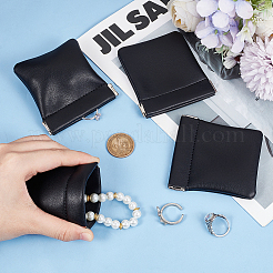 4 квадратный кошелек из искусственной кожи с осколками сплава&nbsp;AJEW-BBC0002-22A