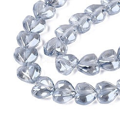 Chapelets de perles en verre transparent électrolytique&nbsp;EGLA-N056-01A-01