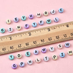 100 г плоские круглые непрозрачные акриловые бусины в стиле «ремесло»&nbsp;SACR-FS0001-34