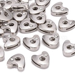 Perles coulissantes de lettre pour la fabrication de bracelet de montre&nbsp;ALRI-O012-A-NR