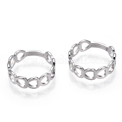 Не тускнеющее кольцо из нержавеющей стали 304 с полым сердцем&nbsp;RJEW-T027-11P