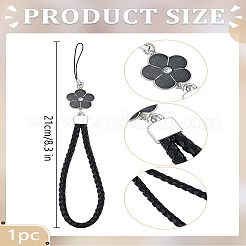 1 pz cordino da polso in maglia di pelle PU per cellulare&nbsp;AJEW-LP0005-04A