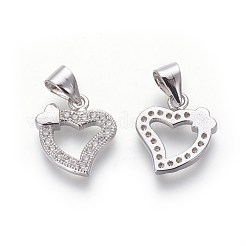 Латунные микро проложить кубического циркония подвески&nbsp;ZIRC-J021-08P-RS