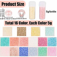 80 г 16 цвета 12/0 бусины из искусственного нефритового стекла&nbsp;SEED-SC0001-30B