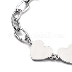 Браслеты из цепочек из нержавеющей стали 304&nbsp;BJEW-P343-02P