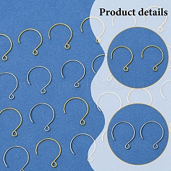 24 шт. 2-цветное ионное покрытие (IP) из нержавеющей стали 304 крючки для сережек&nbsp;STAS-FS0001-65