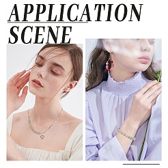 4 нити 4-х цветных стеклянных бусин&nbsp;FGLA-PH0001-02