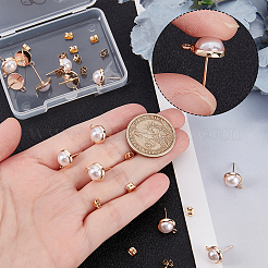 20 шт. латунные серьги-гвоздики&nbsp;MAK-BBC0001-28