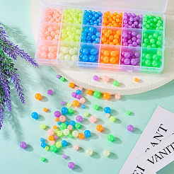 702шт 18 стиля светящиеся акриловые бусины&nbsp;MACR-TA0002-09