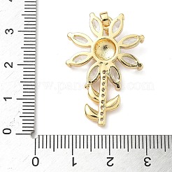 Подвески из латуни с микропаве из кубического циркония и стекла&nbsp;KK-Q068-24G