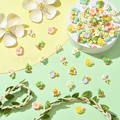 60шт 12 стиля непрозрачные кабошоны из смолы&nbsp;RESI-CJ0004-14