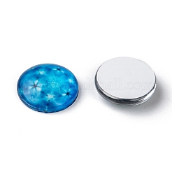 Mosaico mezzo vetro stampato cabochon rotondo / dome&nbsp;GGLA-N004-16mm-G